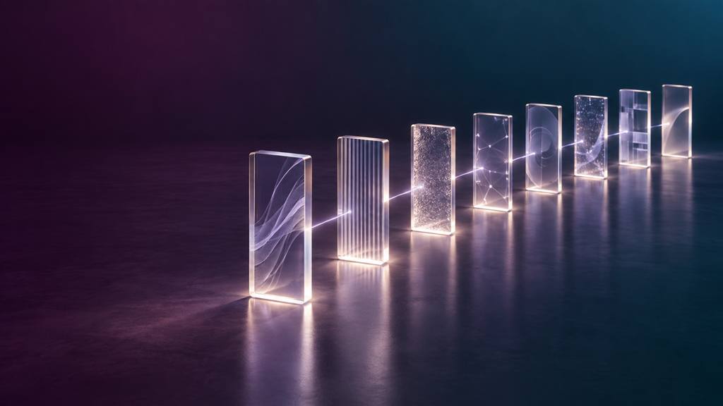 Secuencia de módulos iluminados y coordinados
